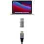 Aisens Mini Adaptador USB 3.2 Gen 2 10 Gbps USB-C Hembra a USB-A Macho Gris